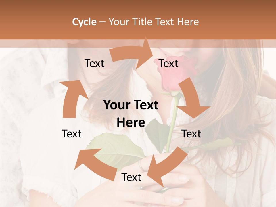 White Caucasian Pair PowerPoint Template