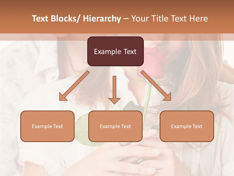 White Caucasian Pair PowerPoint Template