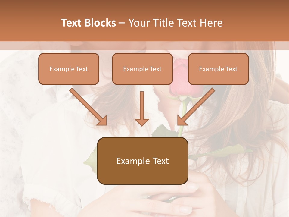 White Caucasian Pair PowerPoint Template