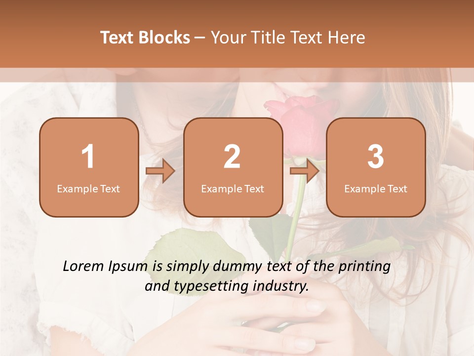 White Caucasian Pair PowerPoint Template
