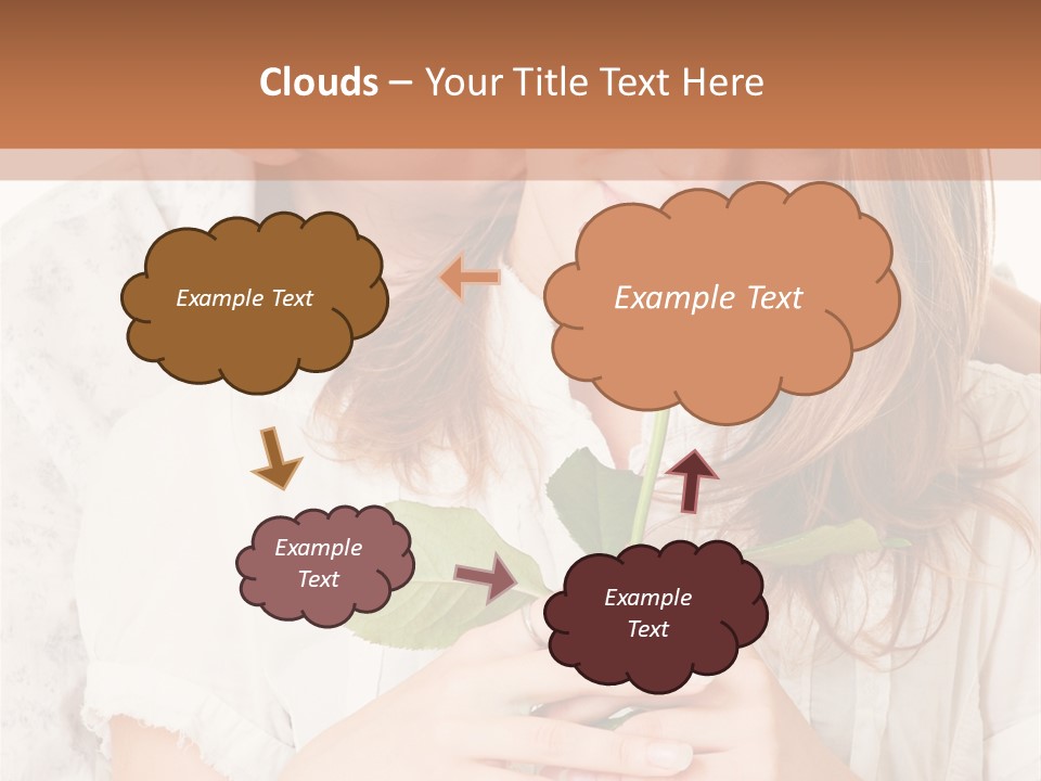 White Caucasian Pair PowerPoint Template