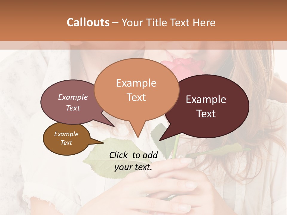 White Caucasian Pair PowerPoint Template