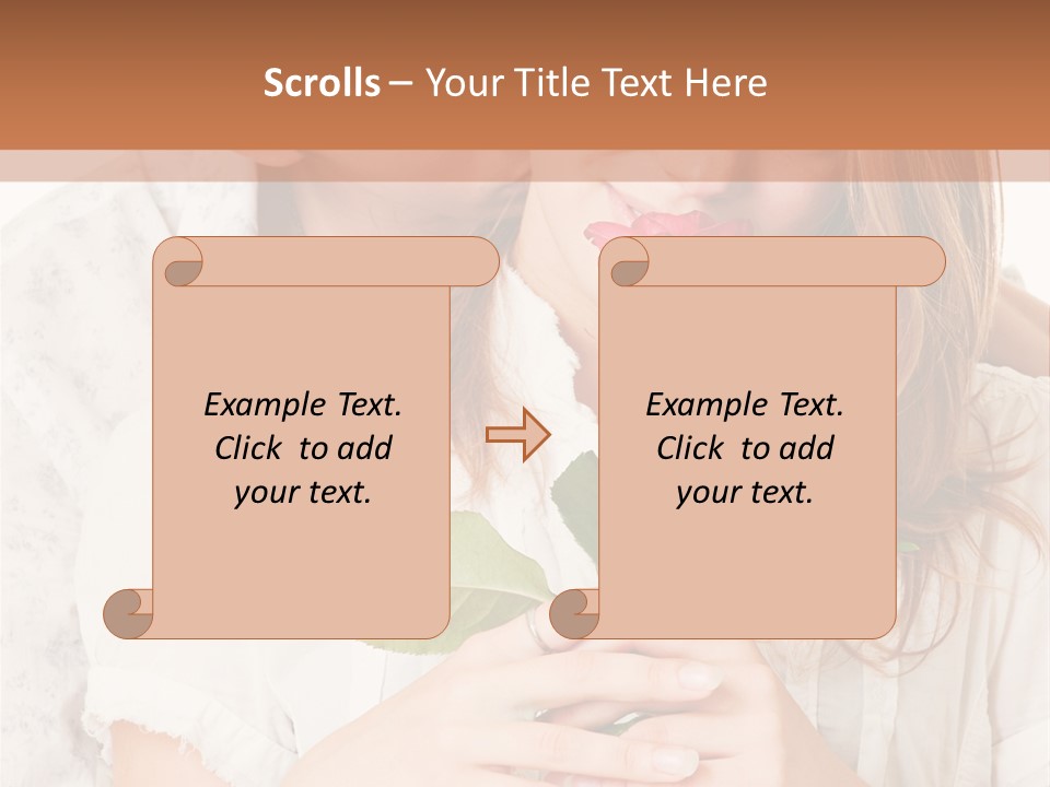 White Caucasian Pair PowerPoint Template