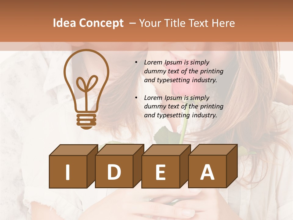 White Caucasian Pair PowerPoint Template