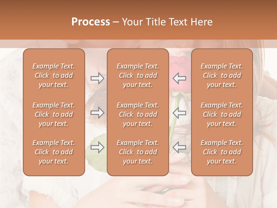 White Caucasian Pair PowerPoint Template