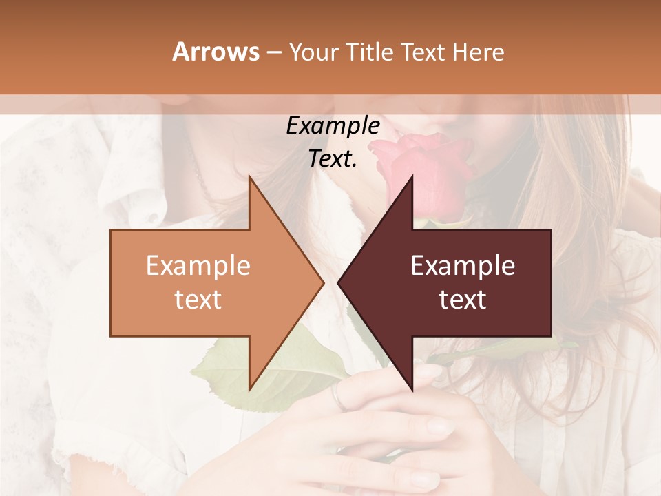 White Caucasian Pair PowerPoint Template