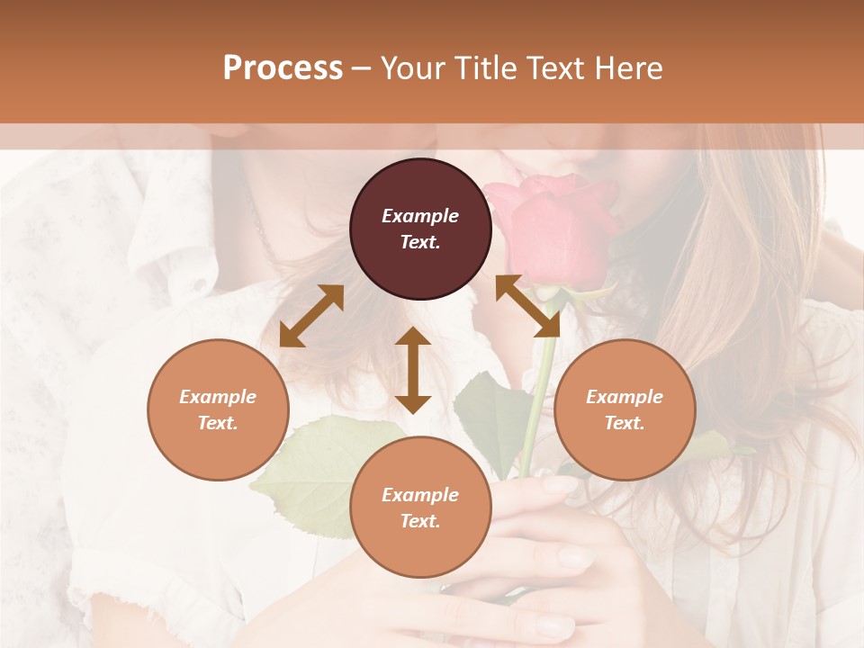 White Caucasian Pair PowerPoint Template