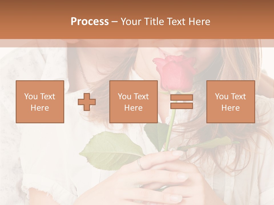 White Caucasian Pair PowerPoint Template