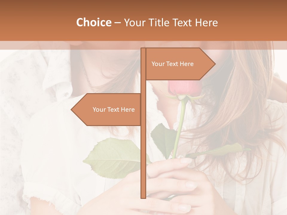 White Caucasian Pair PowerPoint Template