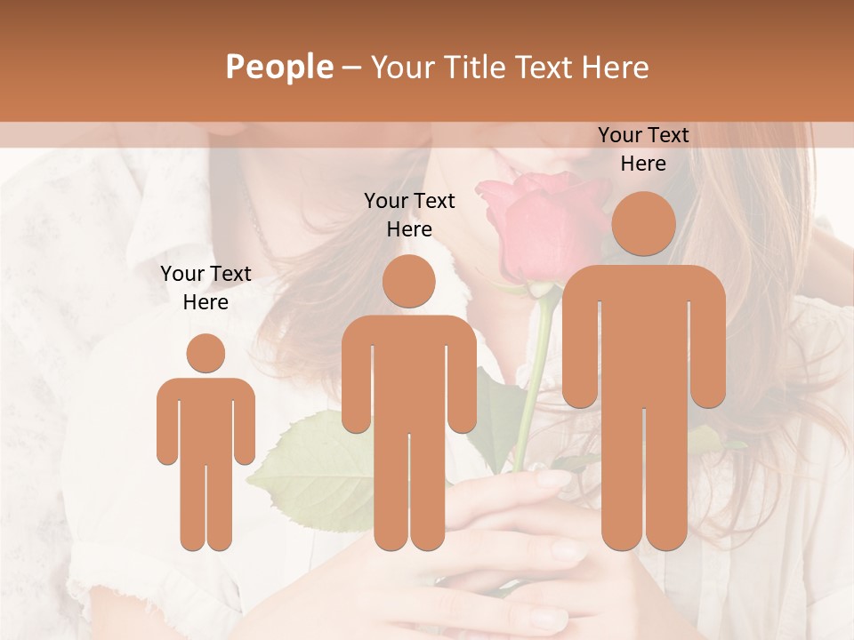 White Caucasian Pair PowerPoint Template