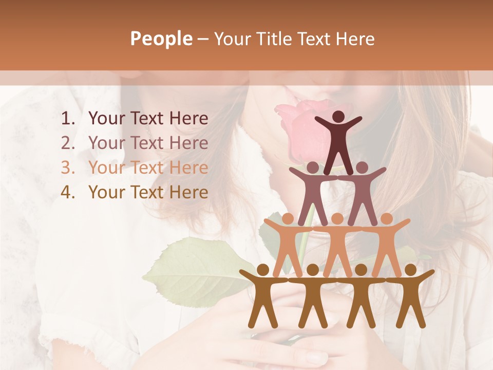White Caucasian Pair PowerPoint Template