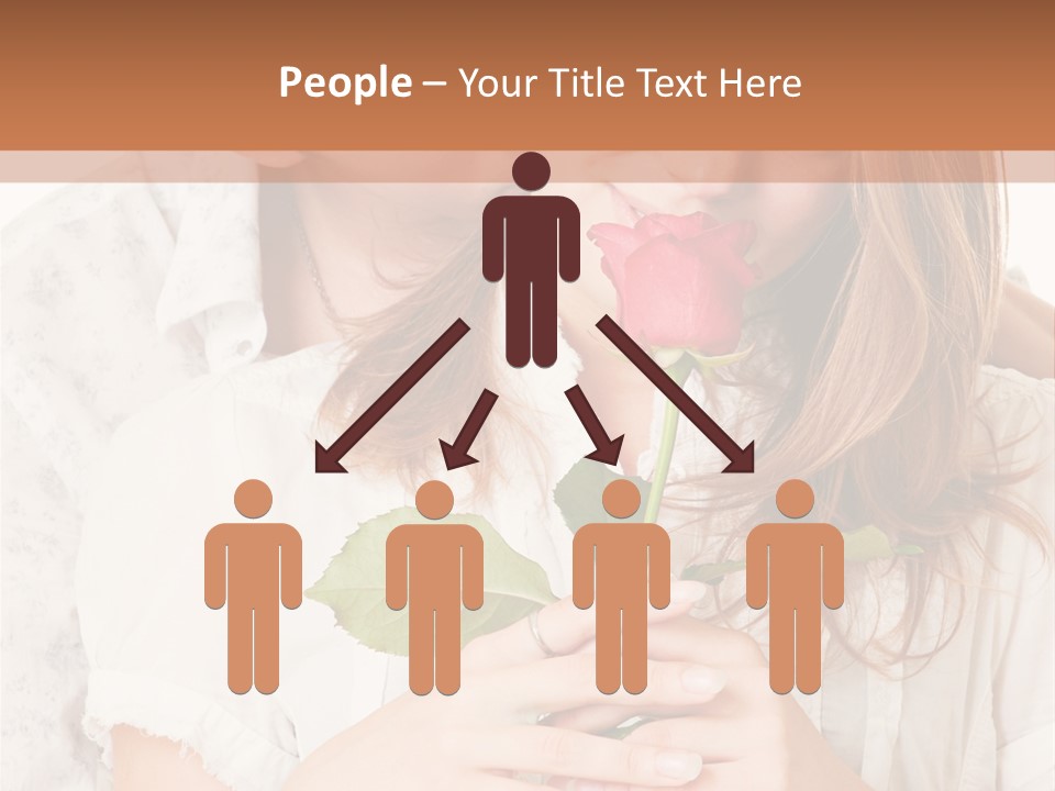 White Caucasian Pair PowerPoint Template