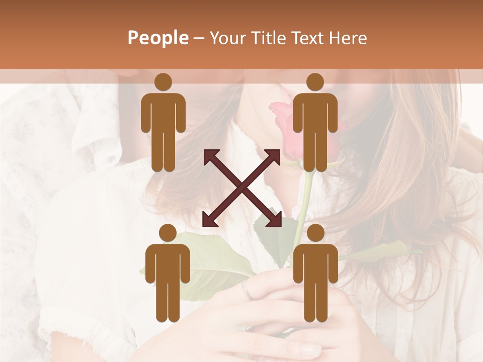 White Caucasian Pair PowerPoint Template