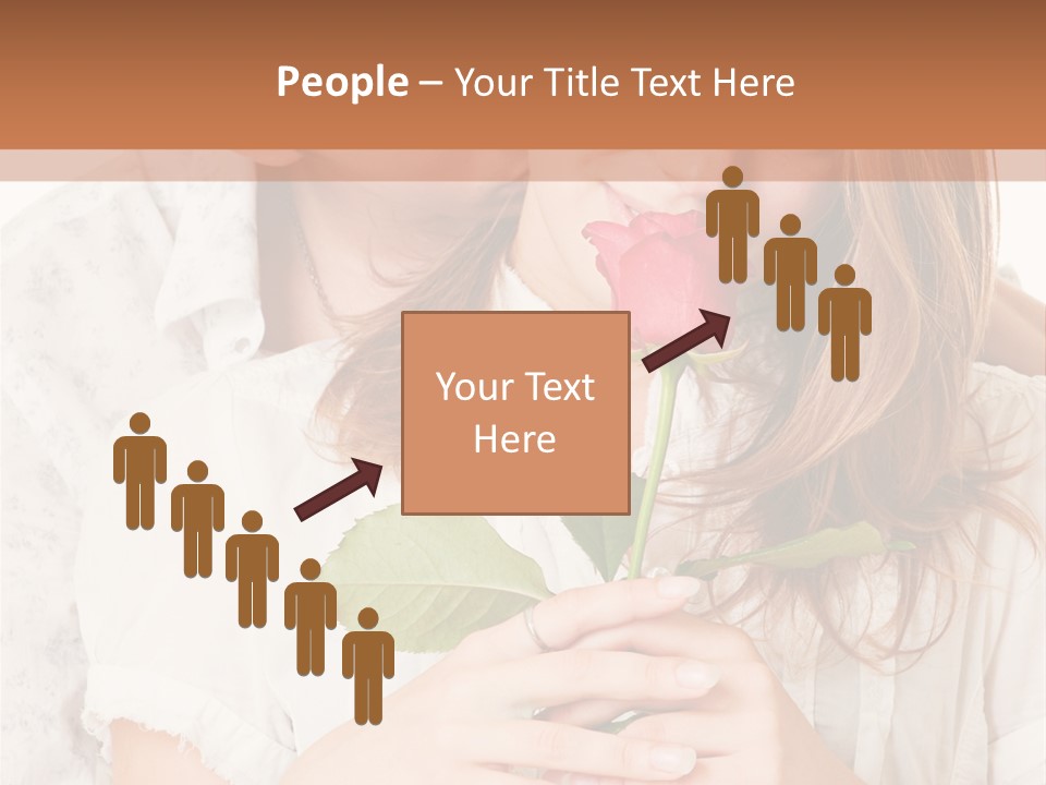 White Caucasian Pair PowerPoint Template