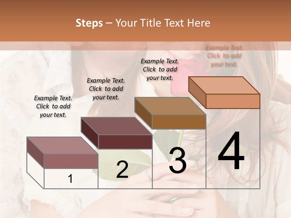 White Caucasian Pair PowerPoint Template