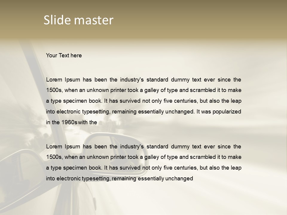 Driver Faster Futuristic PowerPoint Template