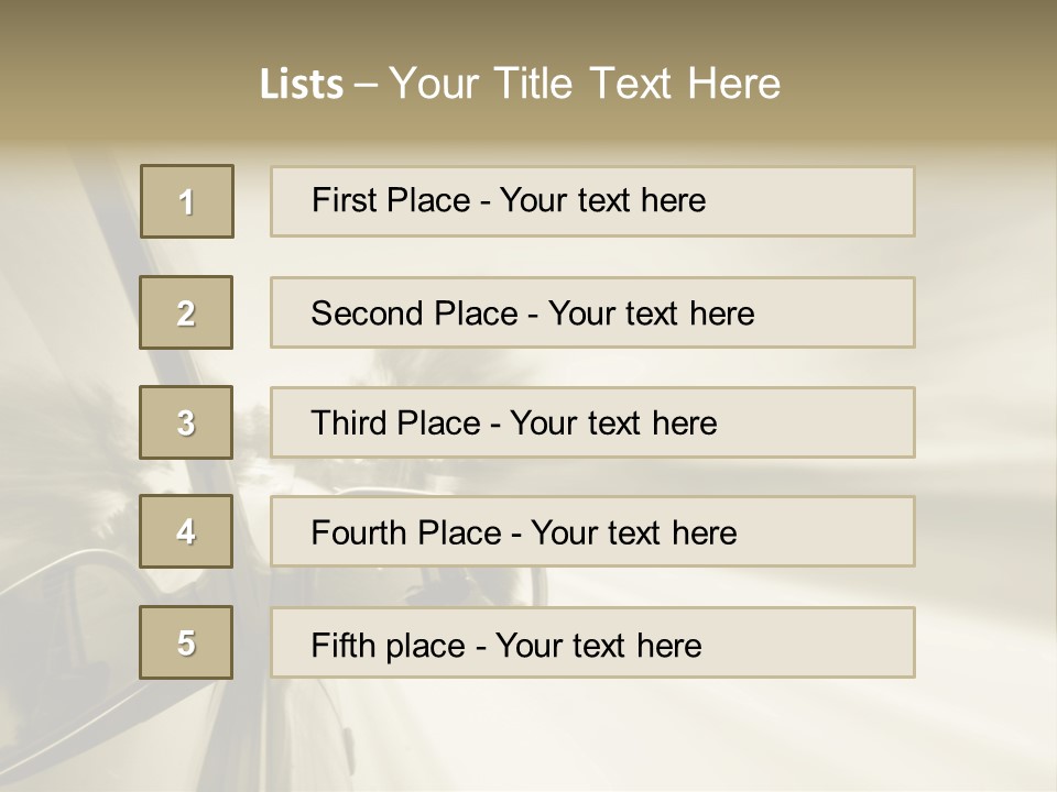 Driver Faster Futuristic PowerPoint Template