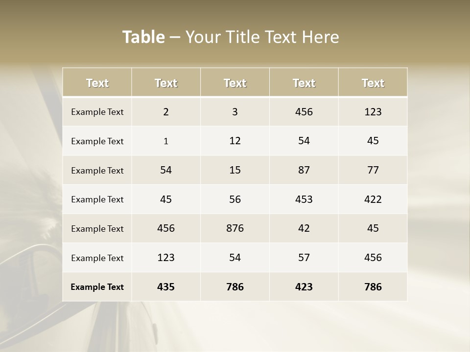 Driver Faster Futuristic PowerPoint Template