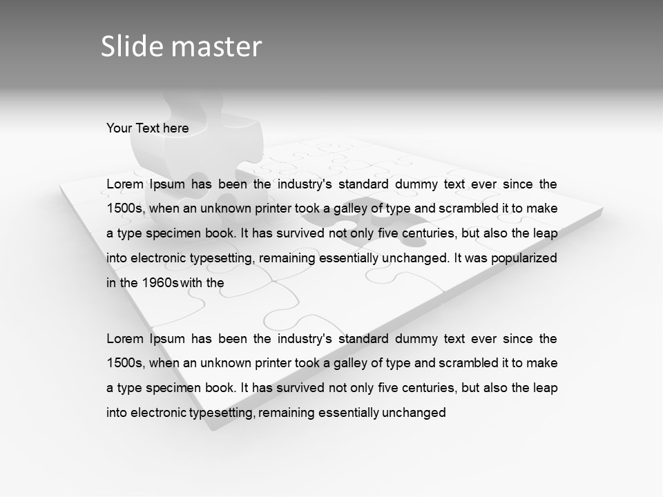 Problem Business Piece PowerPoint Template