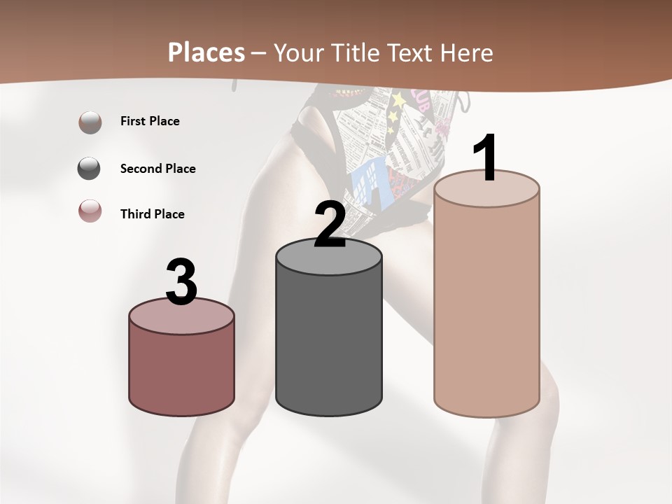 A Woman In High Heels Is Dancing On A White Background PowerPoint Template