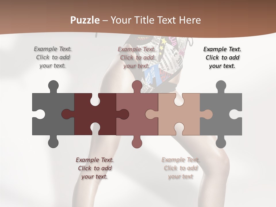 A Woman In High Heels Is Dancing On A White Background PowerPoint Template