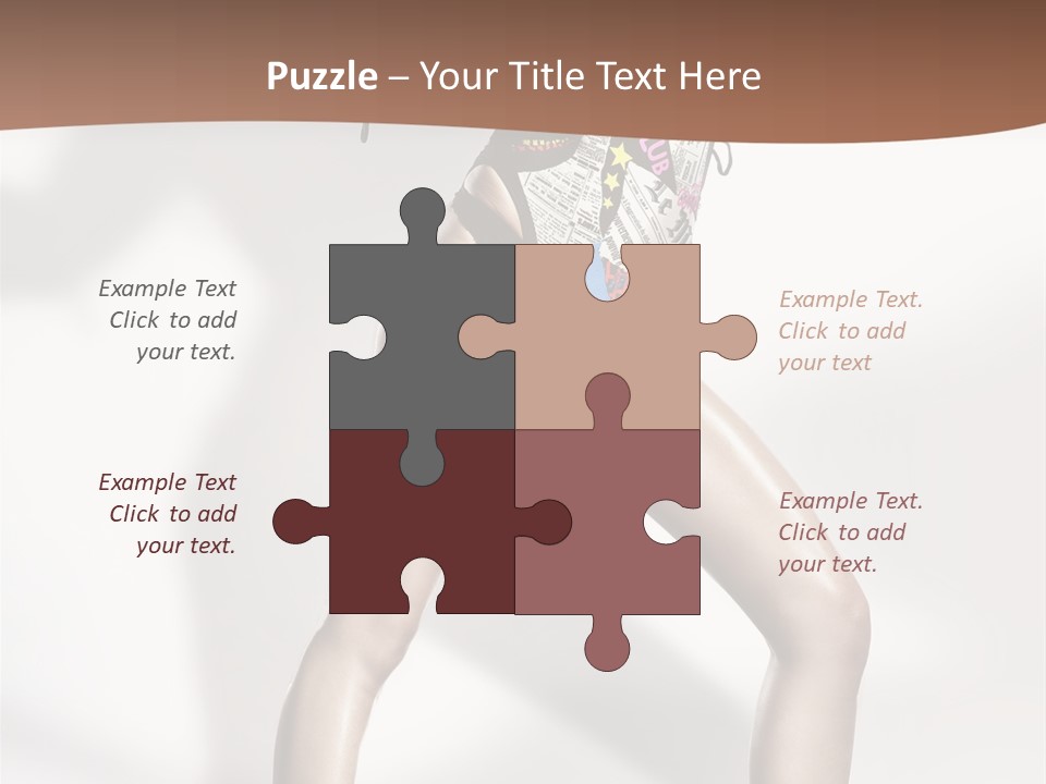 A Woman In High Heels Is Dancing On A White Background PowerPoint Template