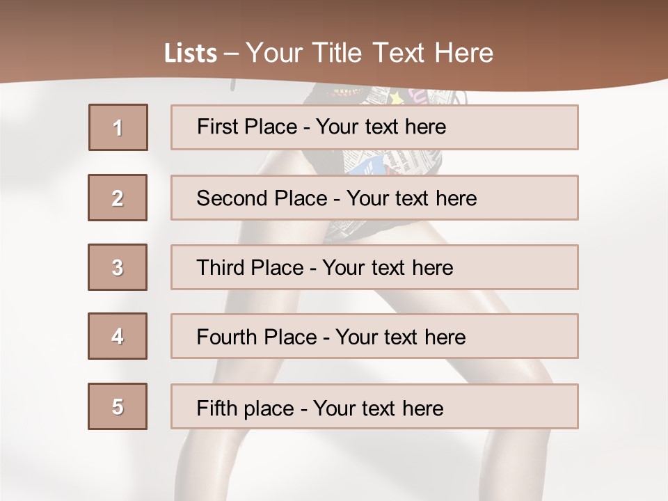 A Woman In High Heels Is Dancing On A White Background PowerPoint Template