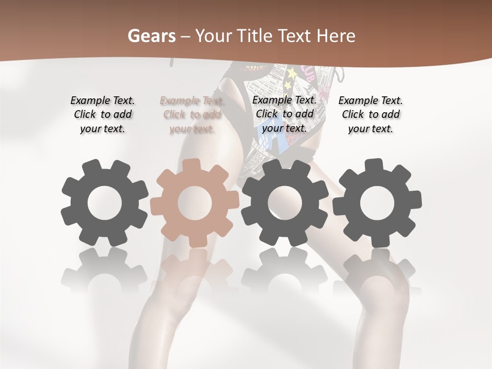 A Woman In High Heels Is Dancing On A White Background PowerPoint Template