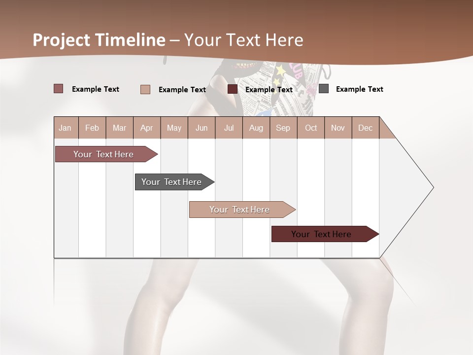 A Woman In High Heels Is Dancing On A White Background PowerPoint Template