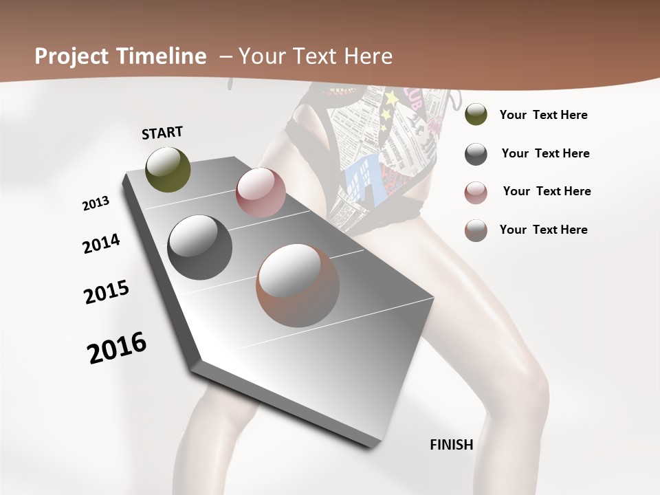 A Woman In High Heels Is Dancing On A White Background PowerPoint Template