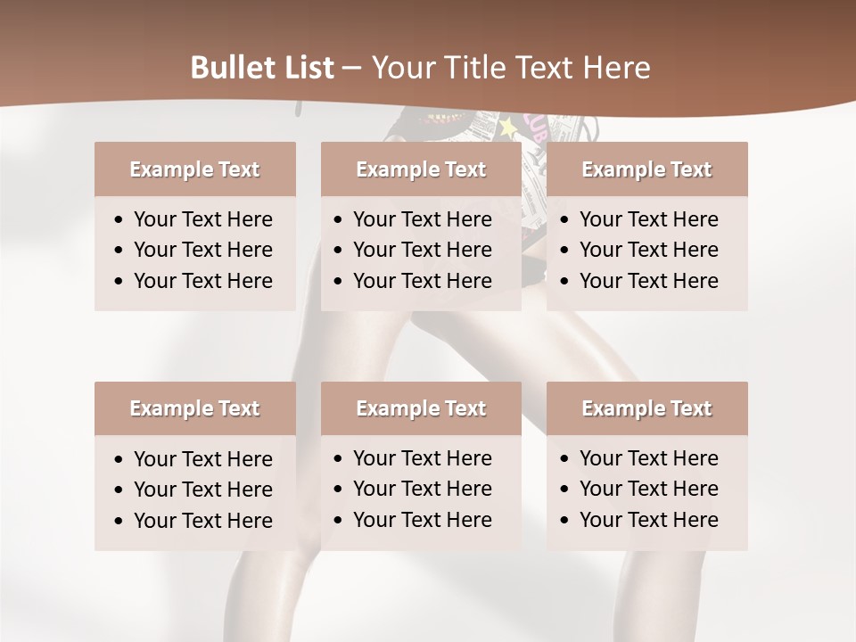 A Woman In High Heels Is Dancing On A White Background PowerPoint Template