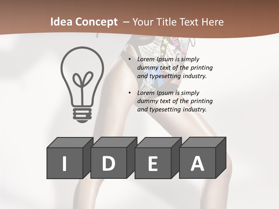 A Woman In High Heels Is Dancing On A White Background PowerPoint Template