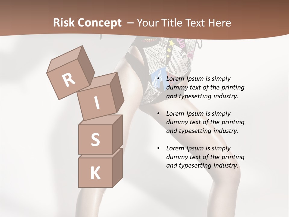 A Woman In High Heels Is Dancing On A White Background PowerPoint Template