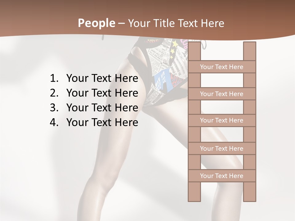 A Woman In High Heels Is Dancing On A White Background PowerPoint Template