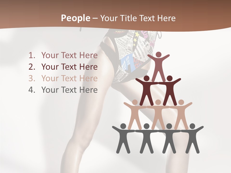 A Woman In High Heels Is Dancing On A White Background PowerPoint Template