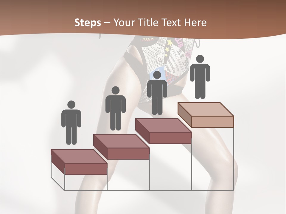 A Woman In High Heels Is Dancing On A White Background PowerPoint Template