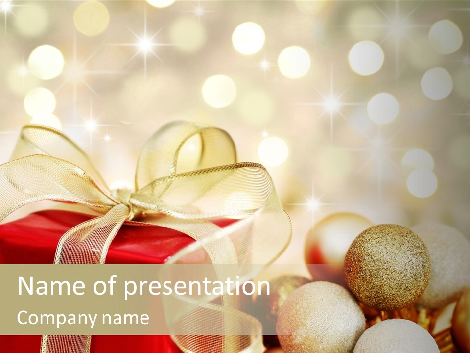 Party Seasonal Present PowerPoint Template