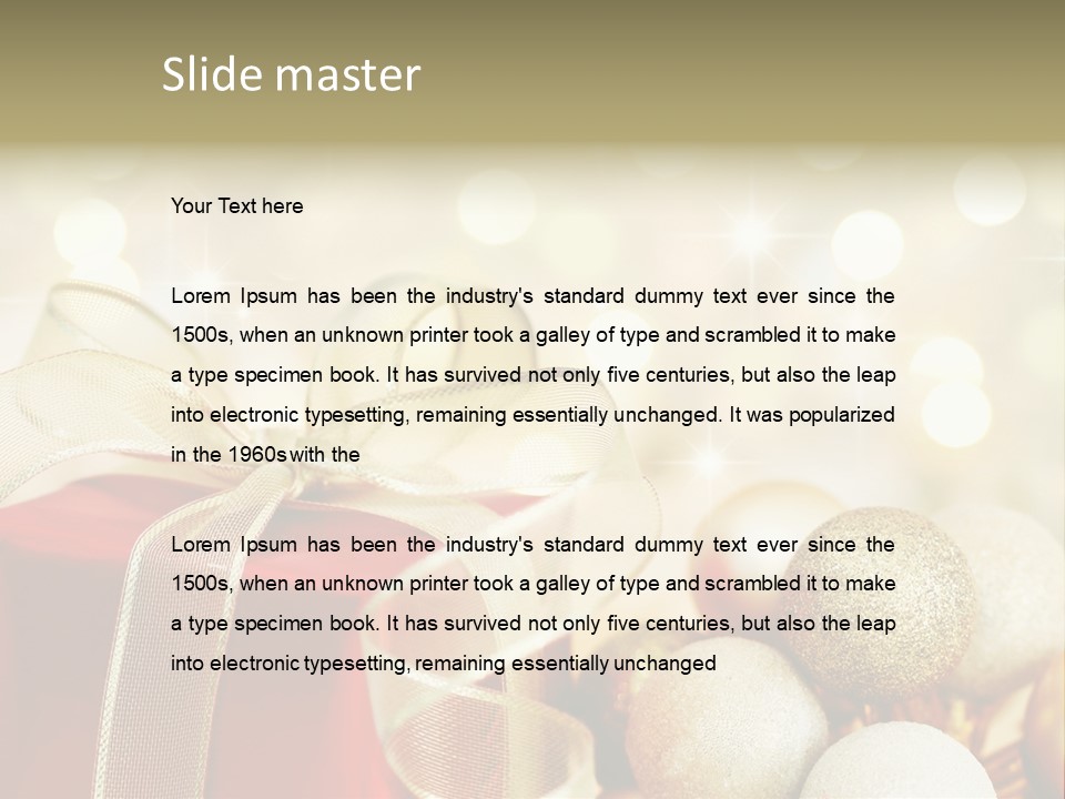 Party Seasonal Present PowerPoint Template