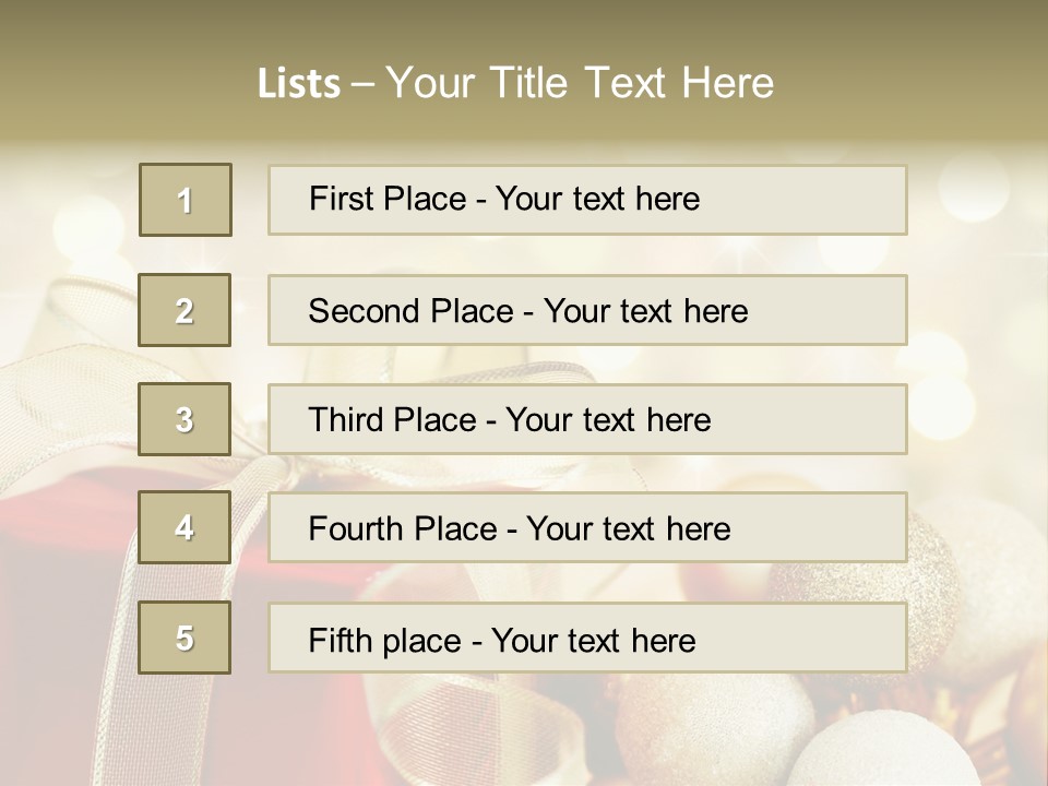Party Seasonal Present PowerPoint Template