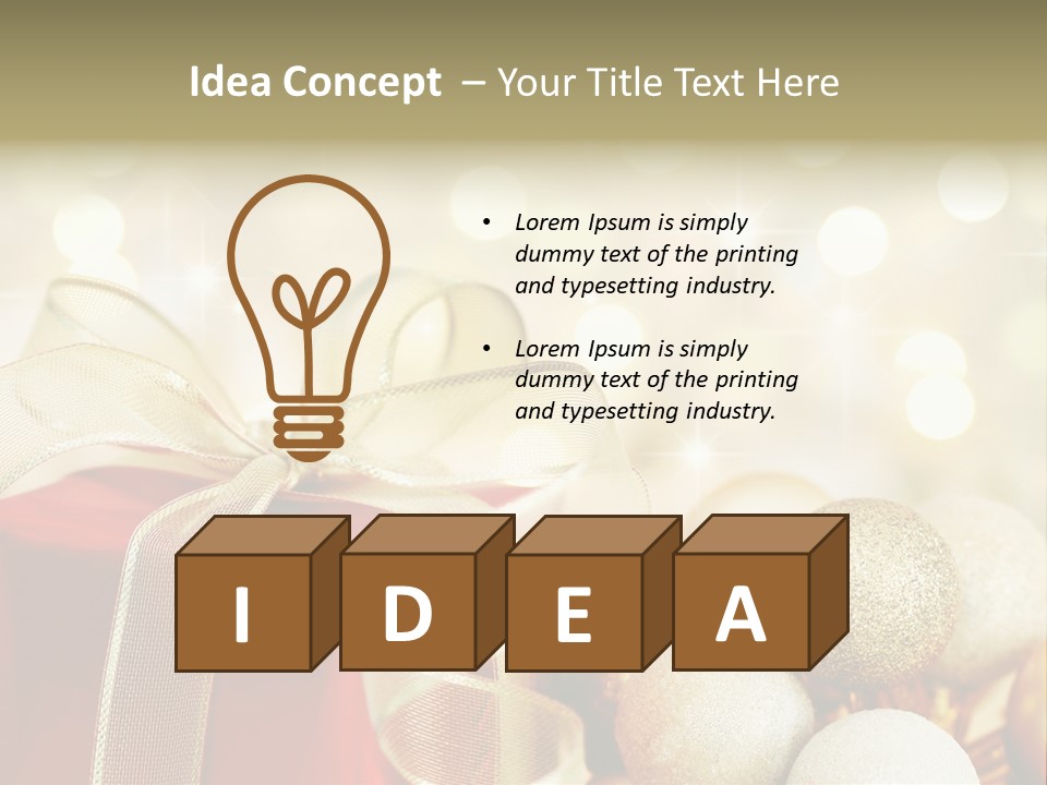 Party Seasonal Present PowerPoint Template