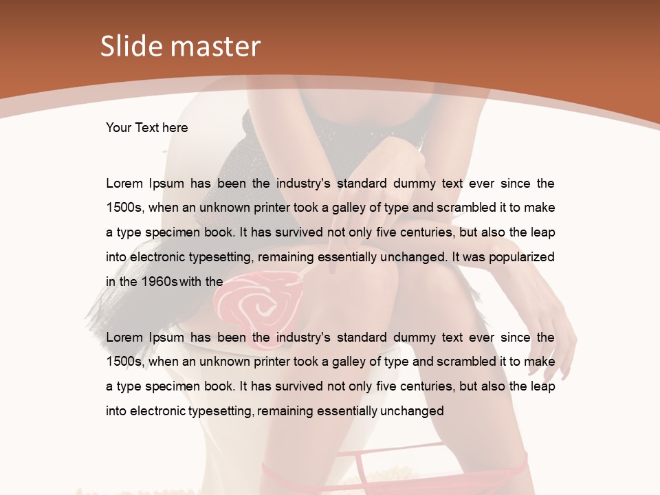 Female Lips Indoors PowerPoint Template