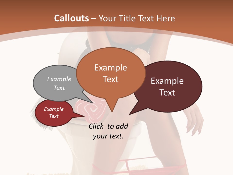 Female Lips Indoors PowerPoint Template