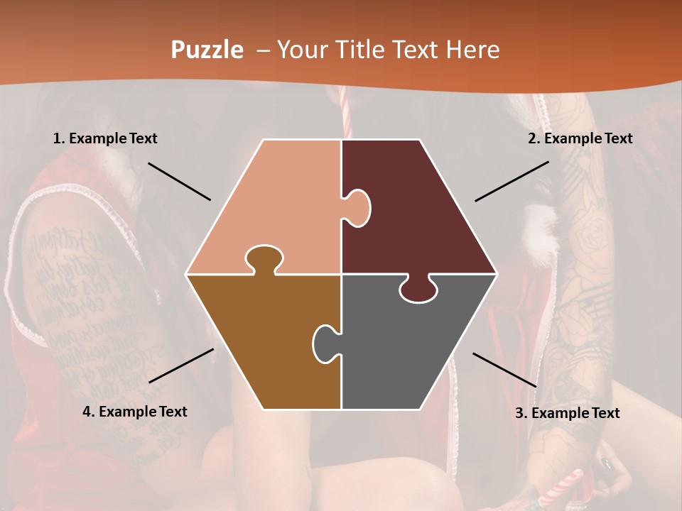 American Two Lady PowerPoint Template