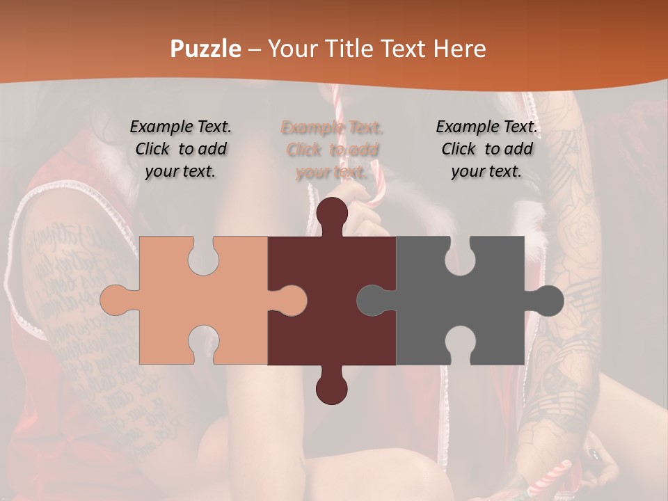 American Two Lady PowerPoint Template