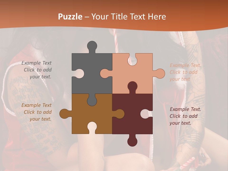 American Two Lady PowerPoint Template