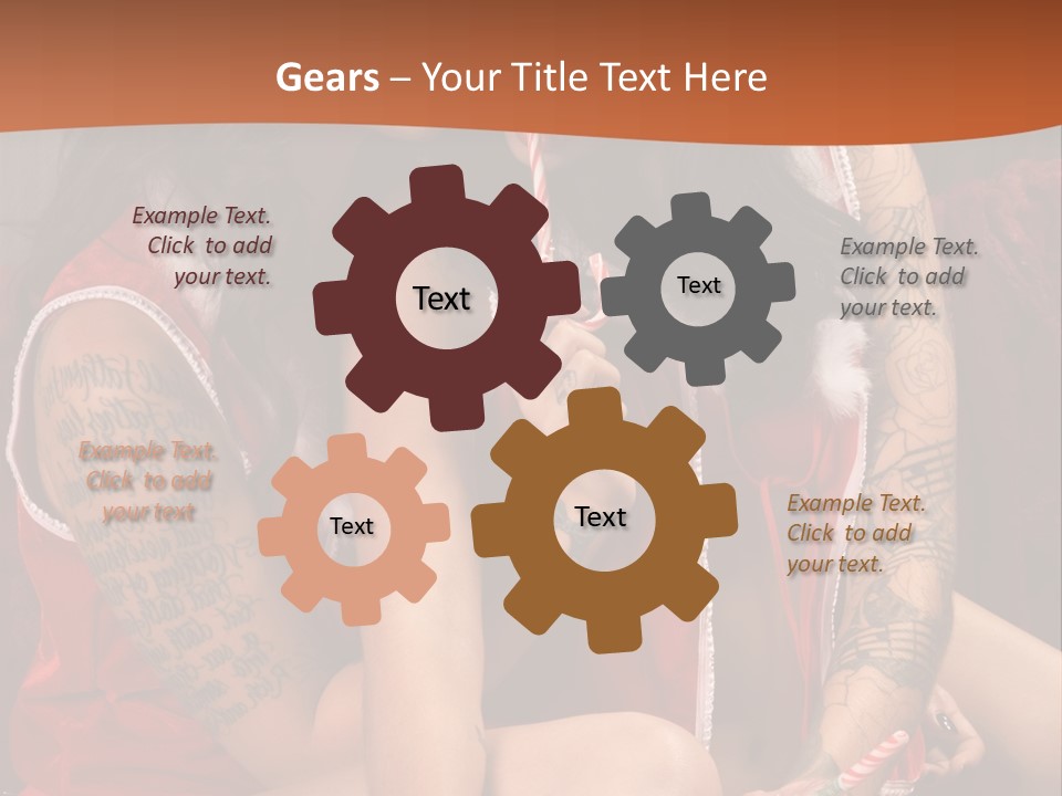 American Two Lady PowerPoint Template