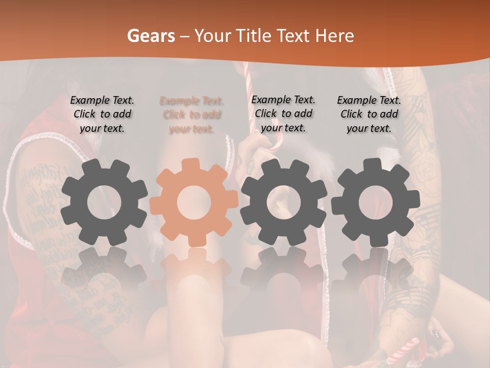 American Two Lady PowerPoint Template