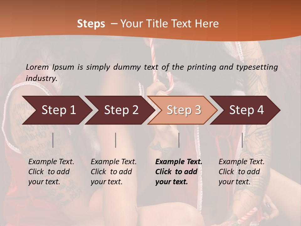 American Two Lady PowerPoint Template