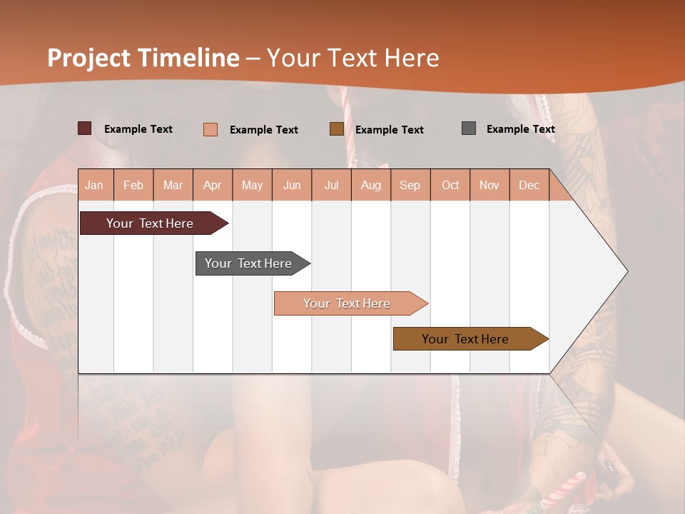 American Two Lady PowerPoint Template