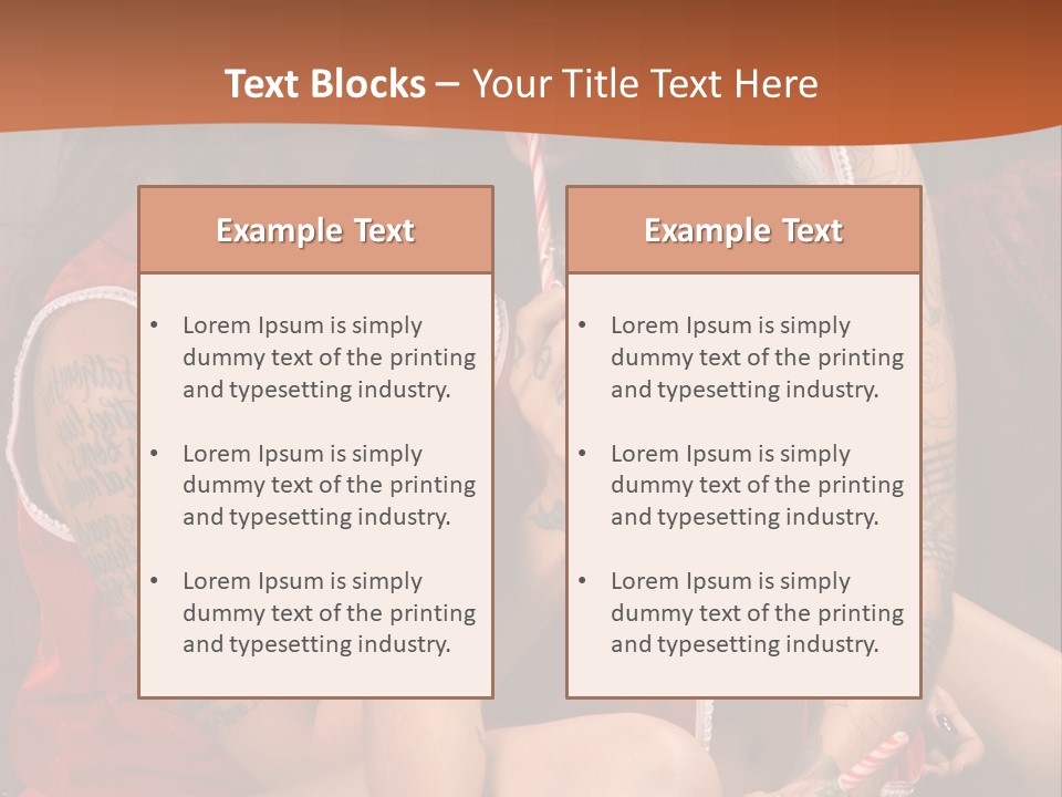 American Two Lady PowerPoint Template